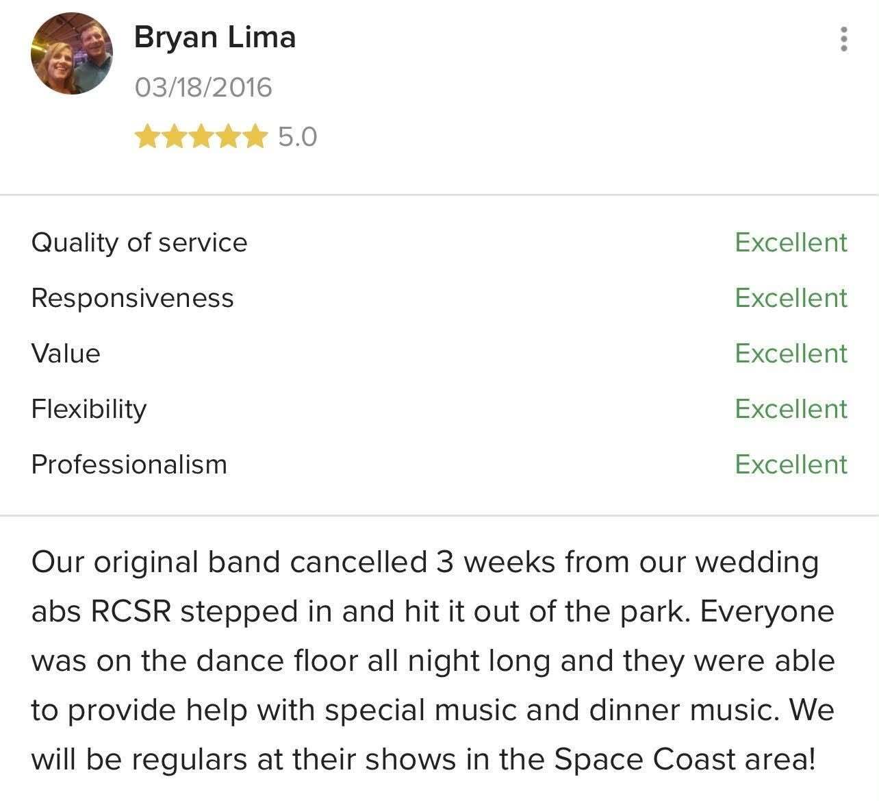 Five-star client review for BVIP Entertainment