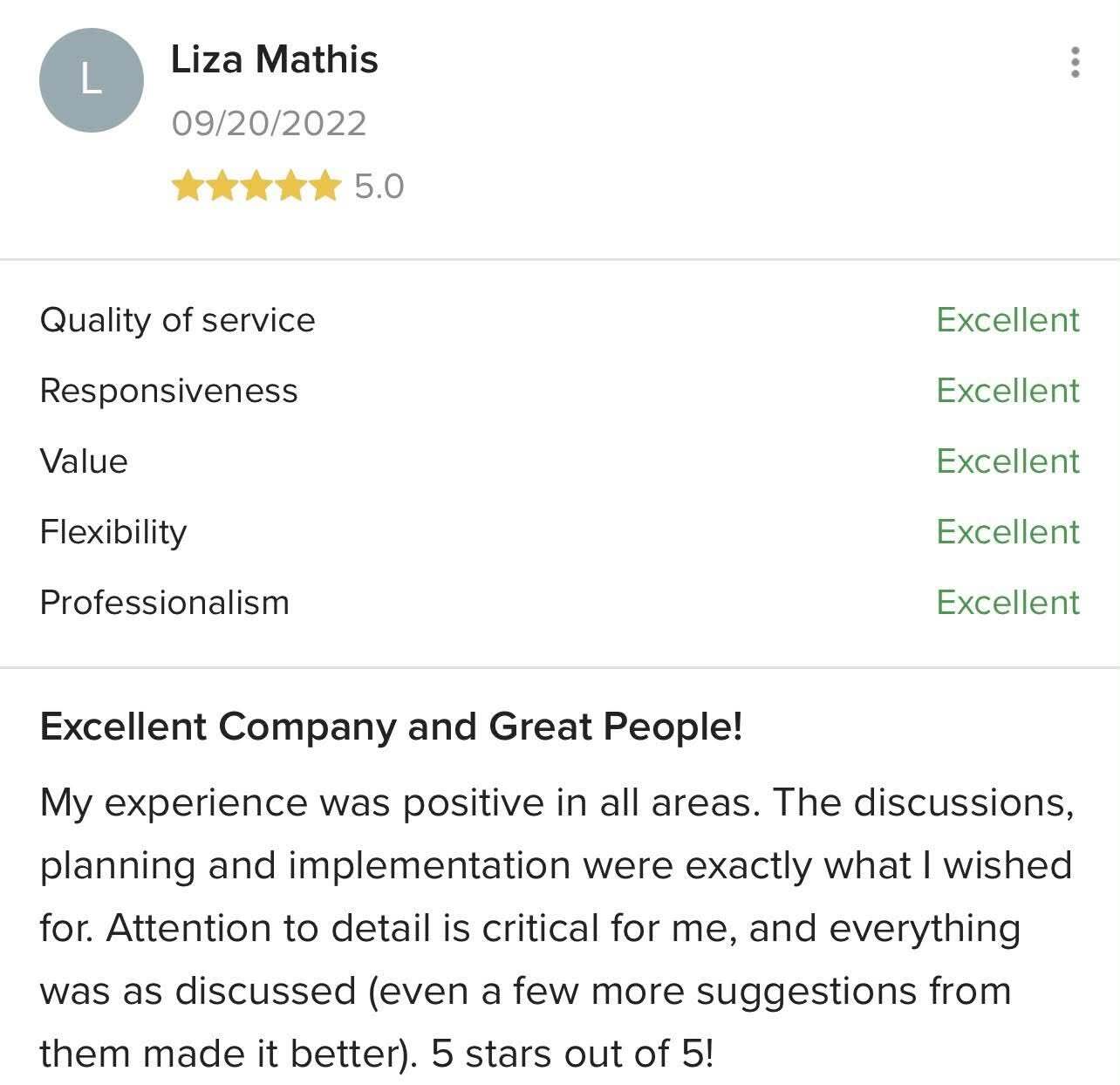 Five-star client review for BVIP Entertainment